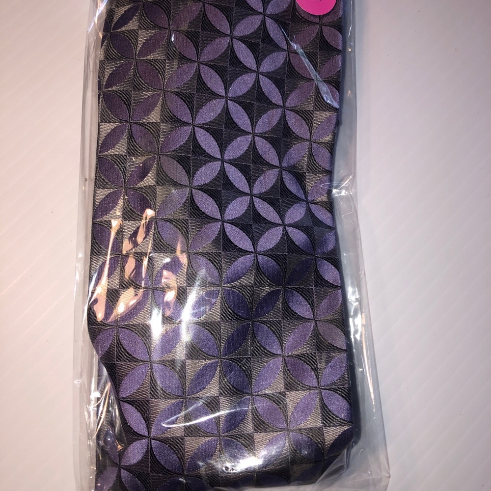 Pavone Purple and Gray Geometric Tie